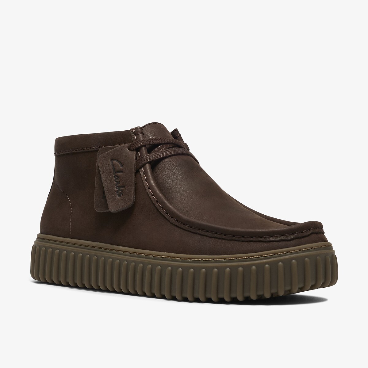 Chaussures montantes en cuir suède, TORHILL HI marron foncé, CLARKS