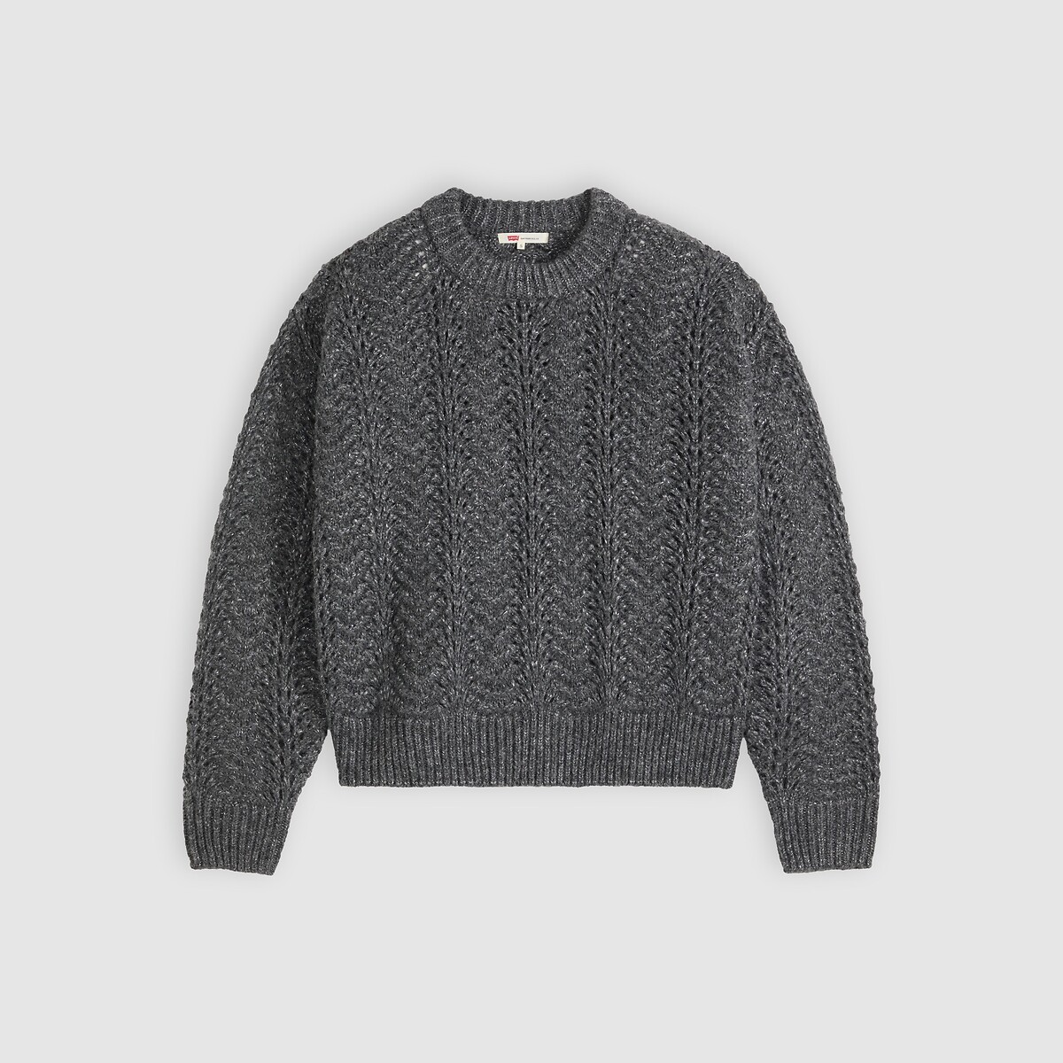Pointelle Knit Crew Neck Jumper dark grey, LEVI'S