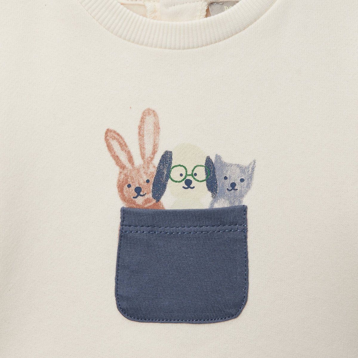 Ensemble en molleton en damier en coton BIO GOTS infini, BOUT'CHOU
