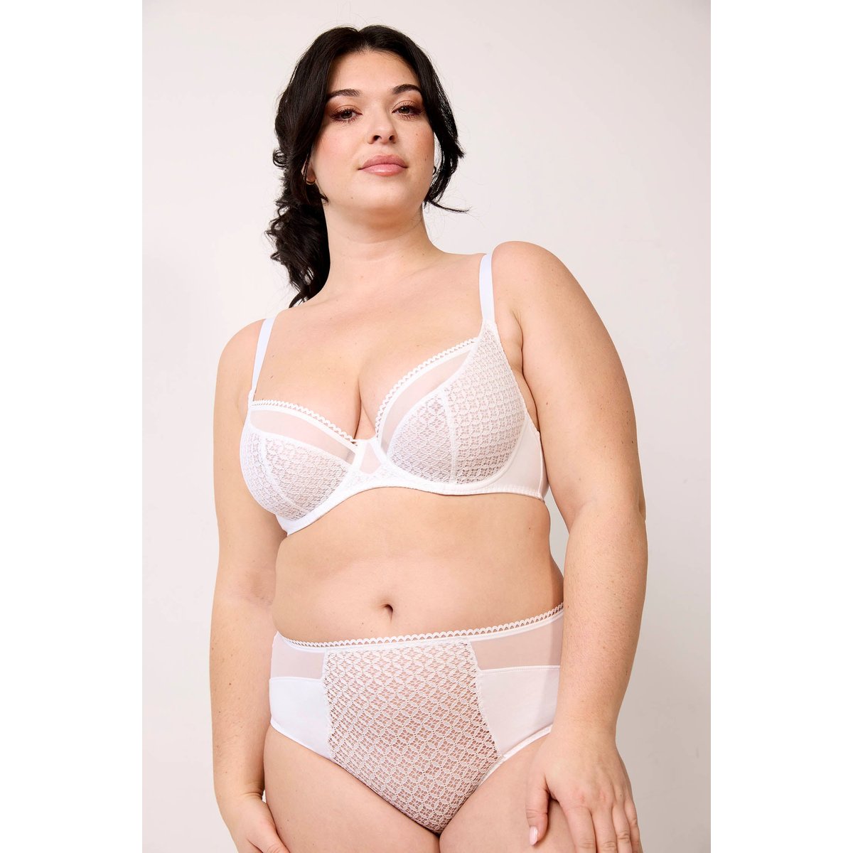 Soutien-gorge corbeille avec armatures en dentelle MEMORIES blanc, MAISON LEJABY