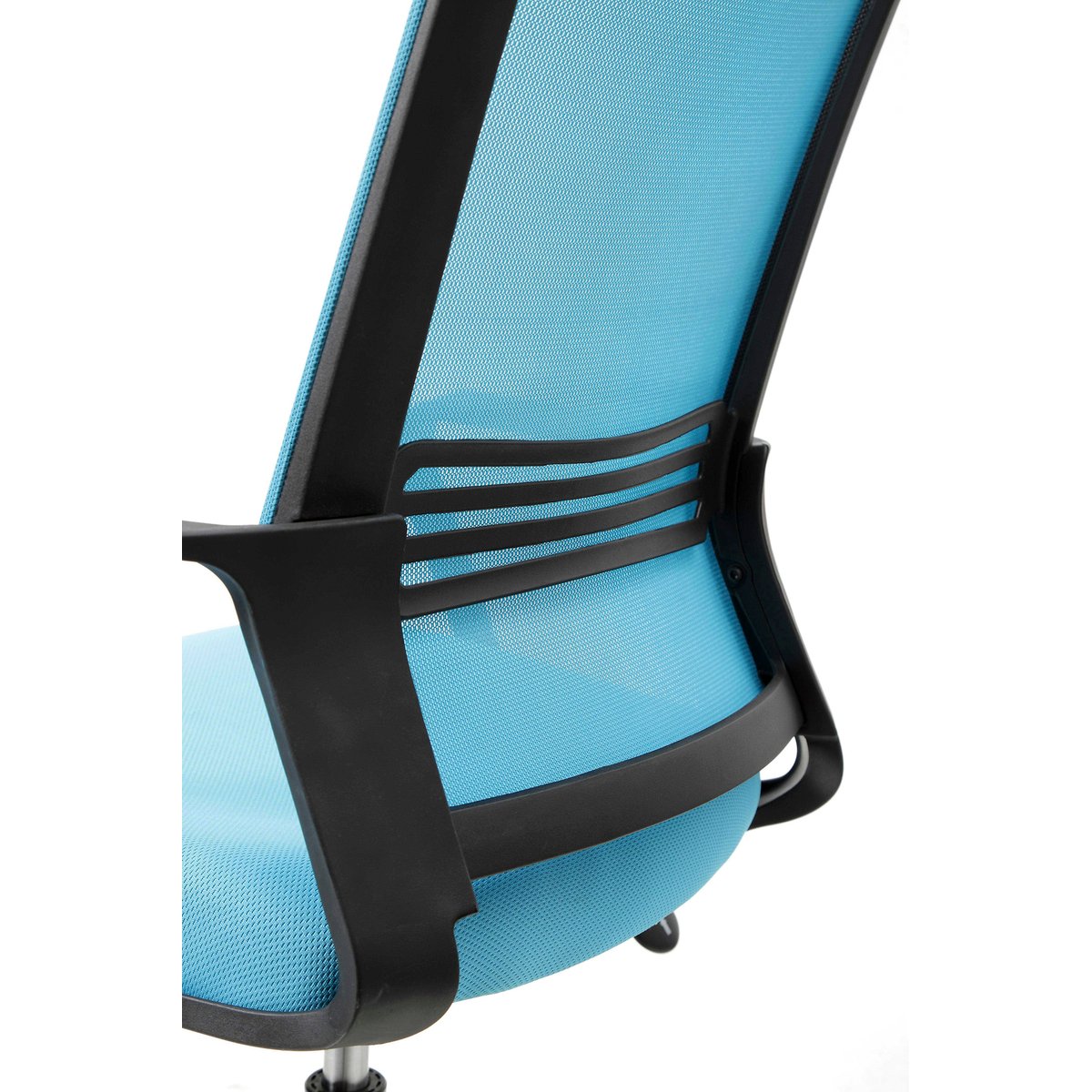 Fauteuil de bureau à roulettes en tissu, SOPHIE bleu, HISPANOHOGAR