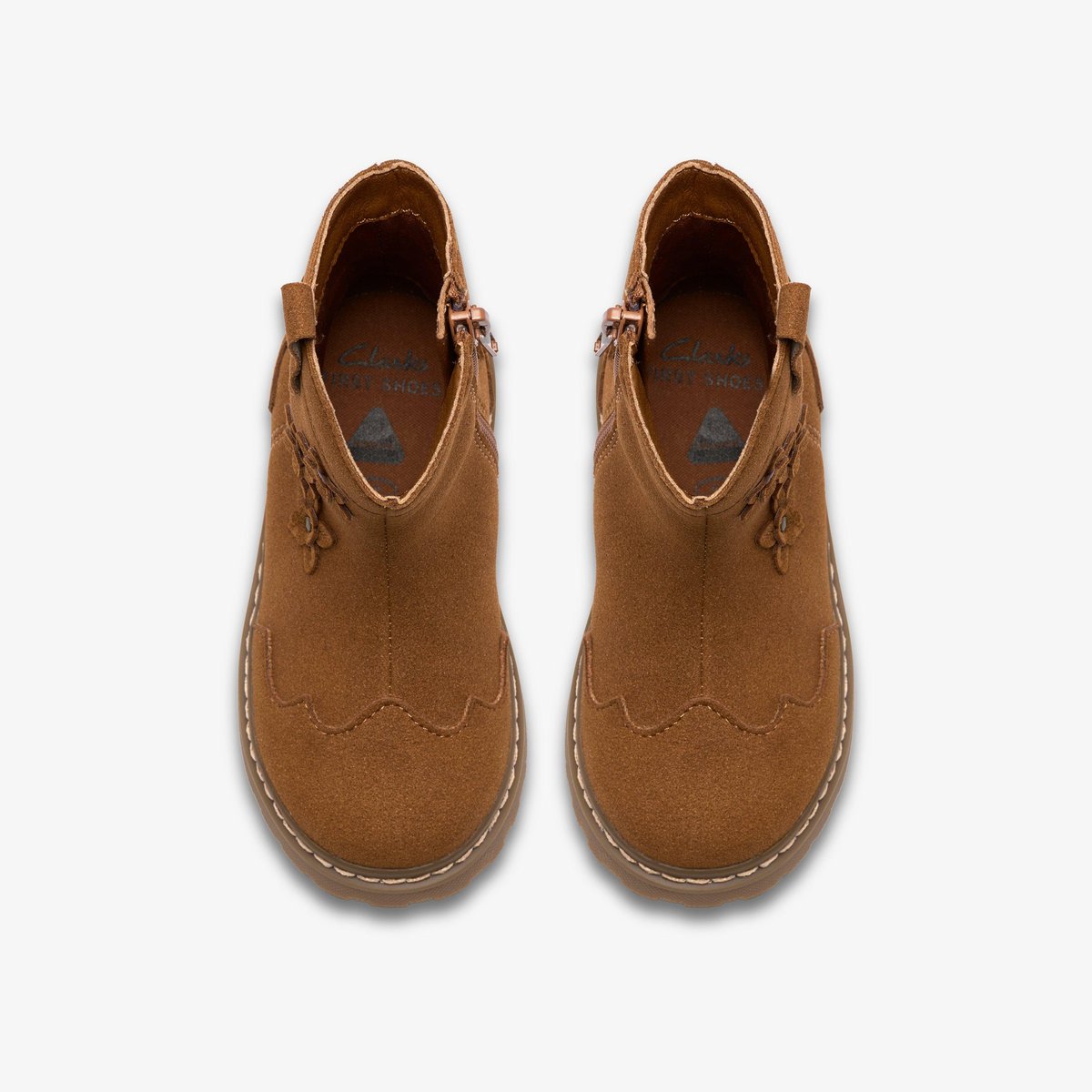Boots Synthétique Coupe Large ADELAIDE MID T marron, CLARKS