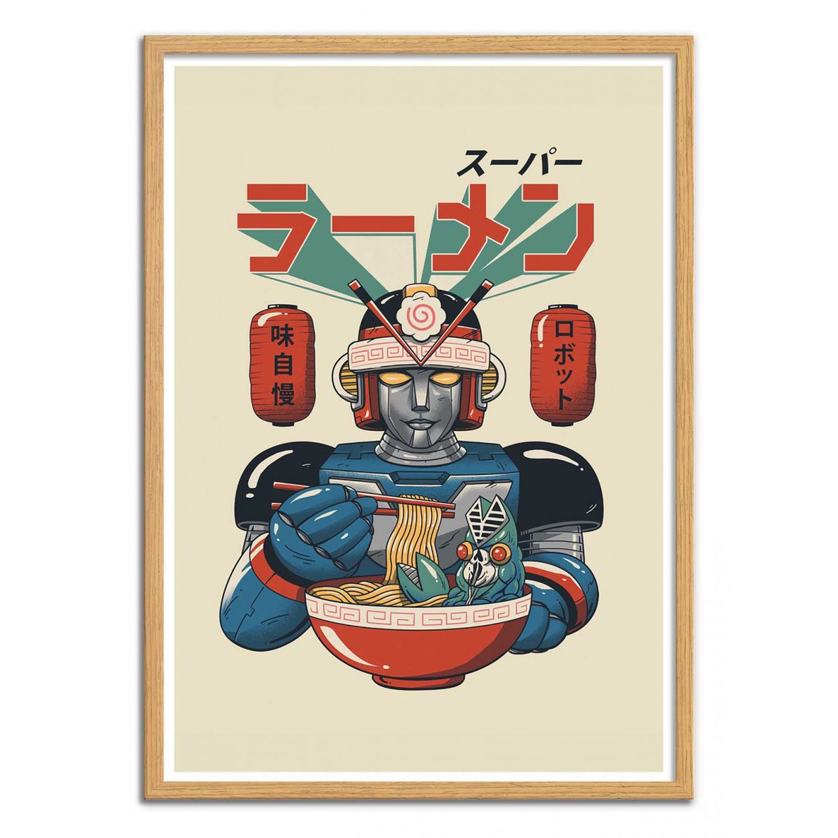 Affiche d'art - Super Ramen Bot - Vincent Trinidad affiche d'art, WALL EDITIONS