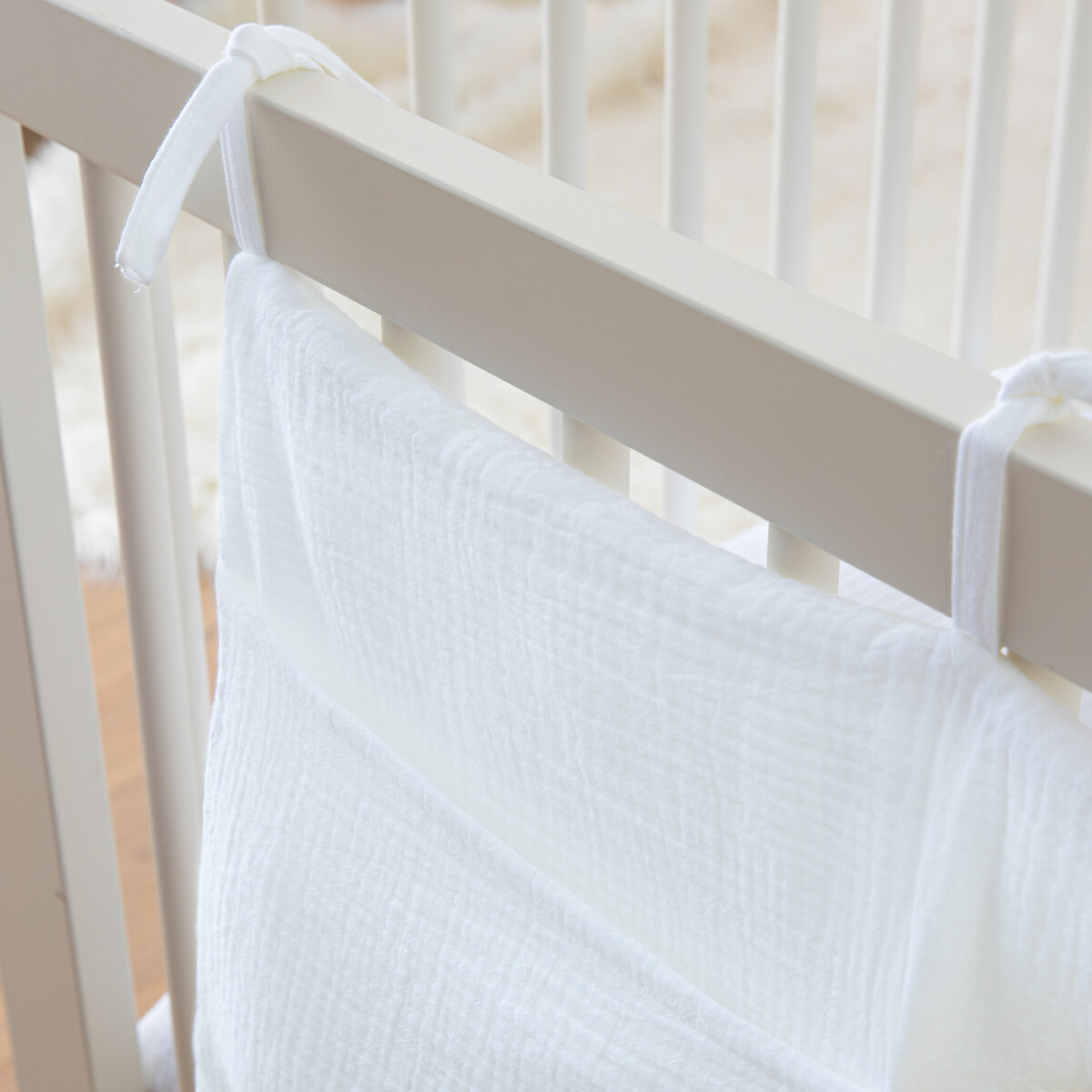 Tour de lit range doudou en gaze de coton, Kumla blanc, LA REDOUTE INTERIEURS
