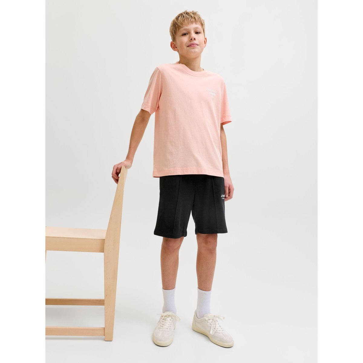 Short En Molleton noire - black, JACK & JONES JUNIOR