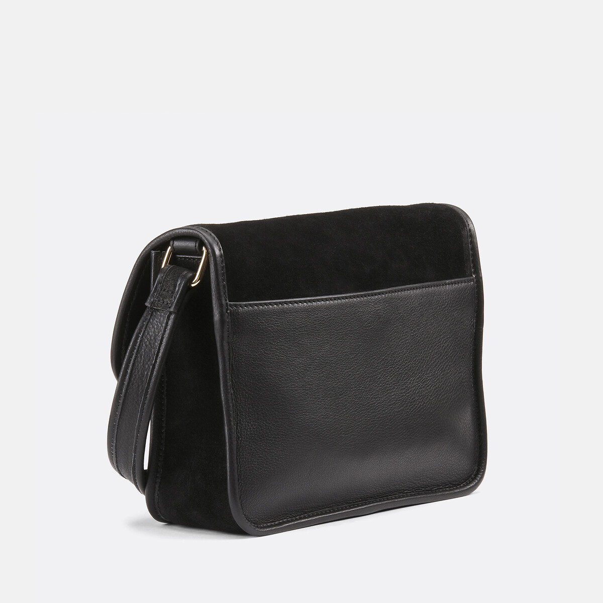 Sac besace en cuir bi-matière Signature FELICIE noir, LA REDOUTE COLLECTIONS