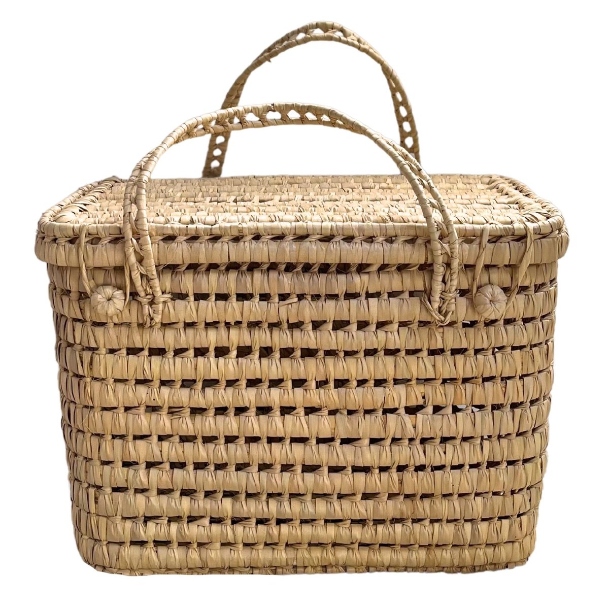 Coffre de rangement feuille de palmier - LOJI naturel, HOME MAISON