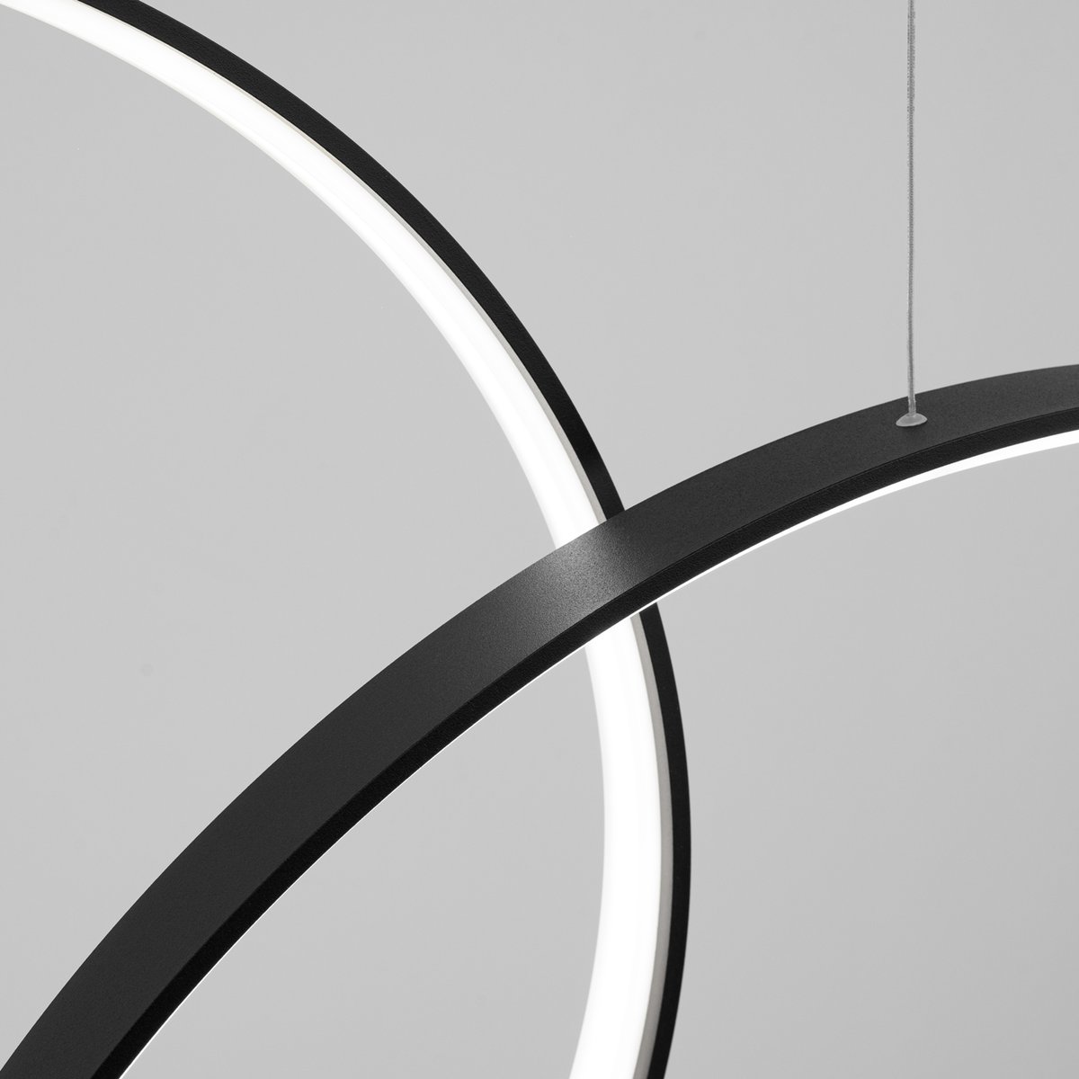 Suspension Aluminium Noir LED 3 Rio noir, EDEN