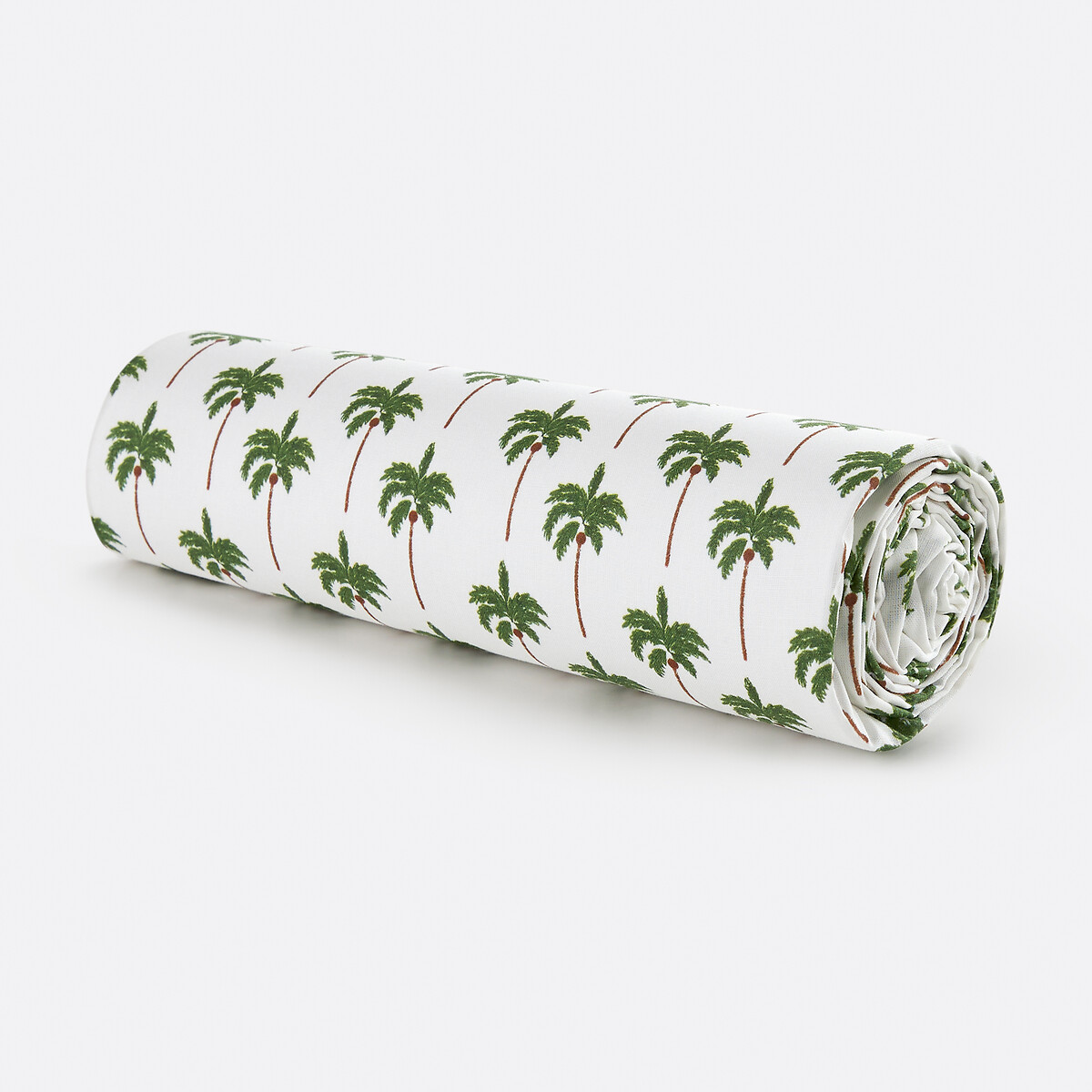 Tapahi Palm Tree Print 50% Recycled Cotton Child's Fitted Sheet with 25cm Flap palm tree print, LA REDOUTE INTERIEURS