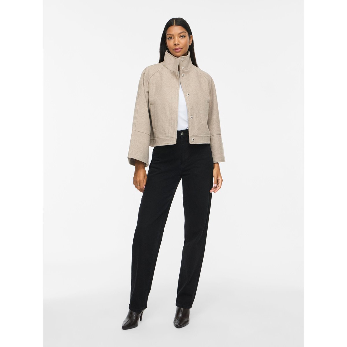 Veste marron - natural melange1, VILA