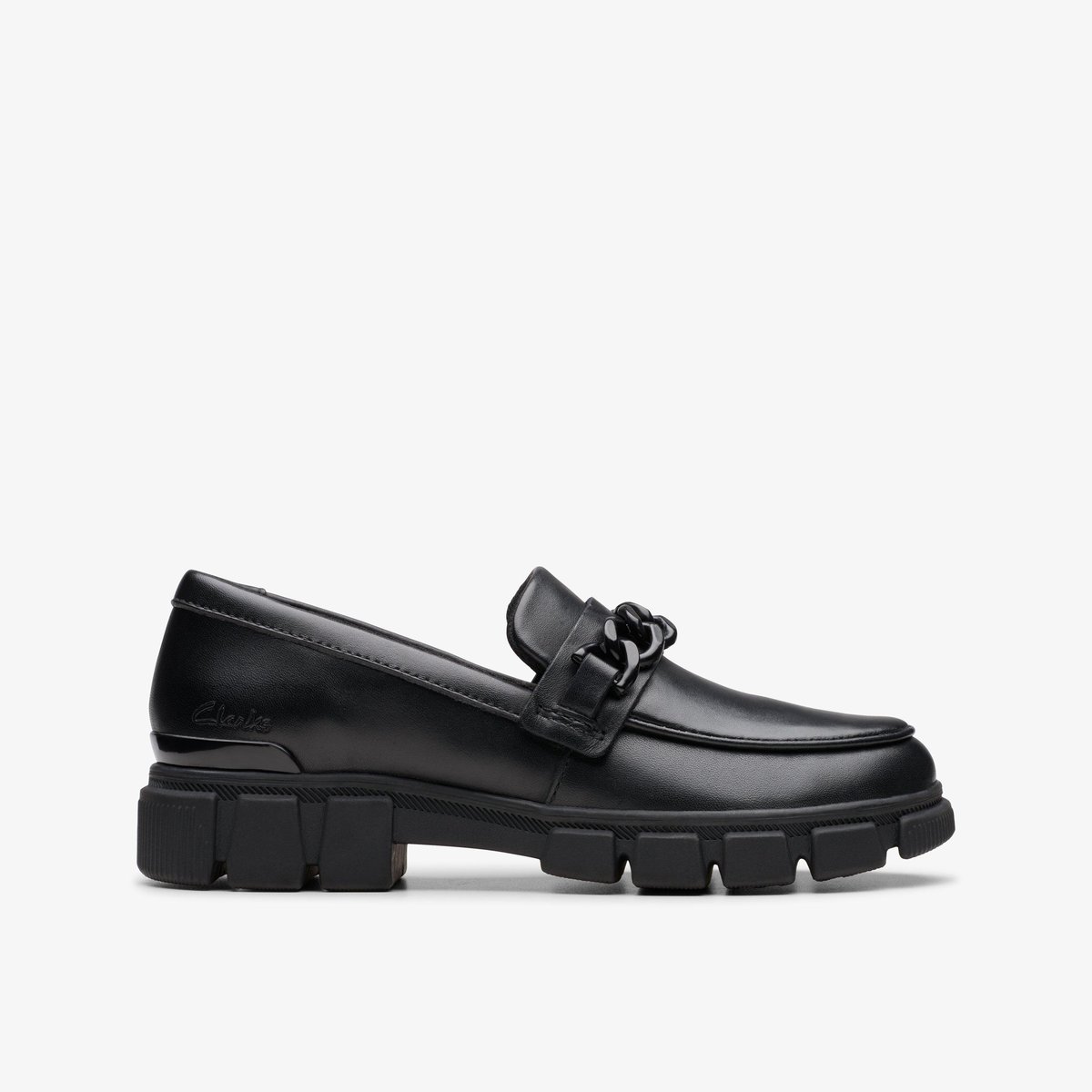 Mocassins Cuir Coupe Large EVYN WALK K noir, CLARKS