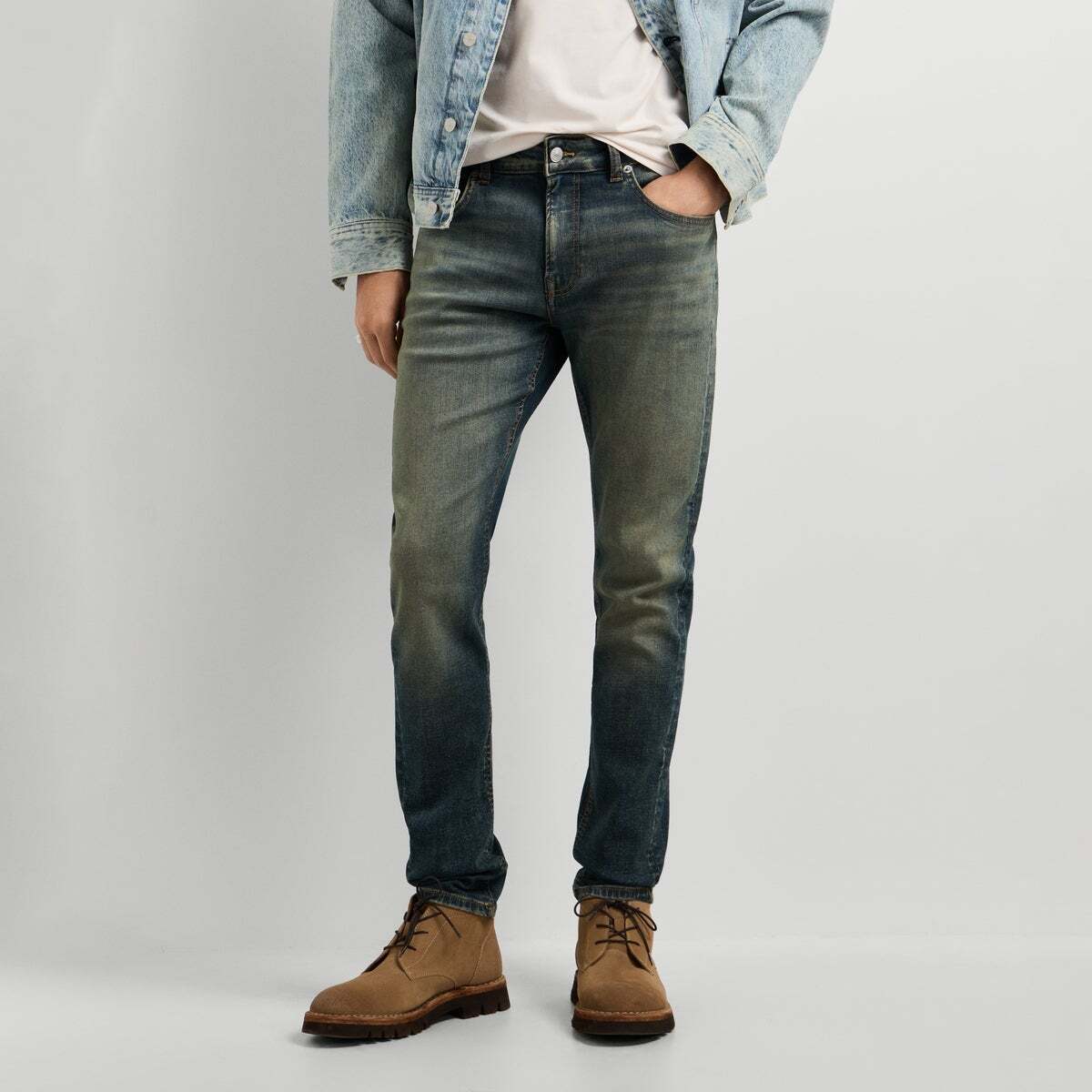 Stanley - Jean Coupe Tapered, Taille Normale dark green cast vintage powerf, PEPE JEANS