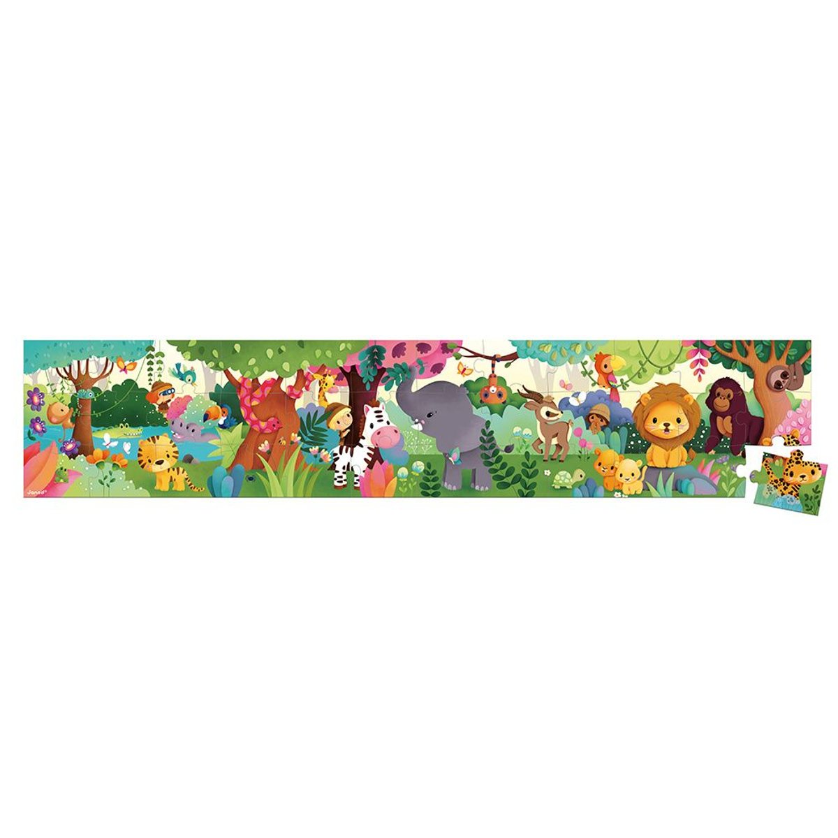Puzzle Enfant Animaux Sauvages 36 Pièces Dès 4 Ans gris, JANOD