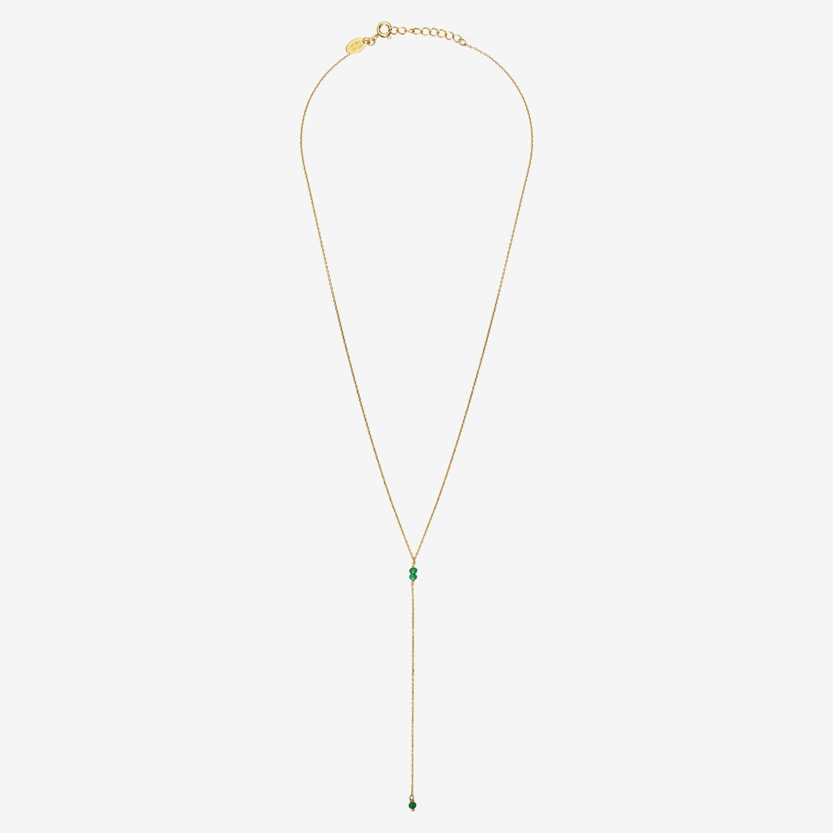 Collier cravate longue venus agate verte vert, CAROLINE NAJMAN
