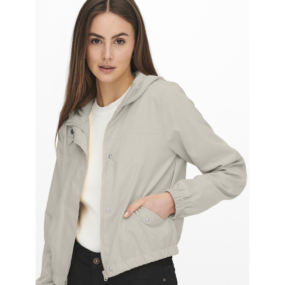 Manteau court à capuche moonbeam, JDY