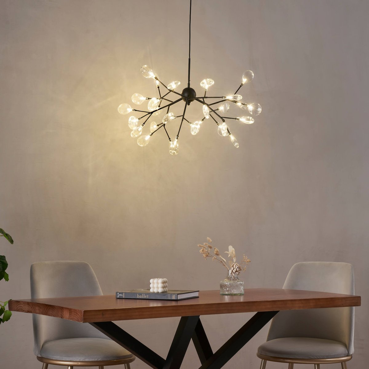 Luminaire extravagant 27 lumières- ARSINOE noir, KOSILUM