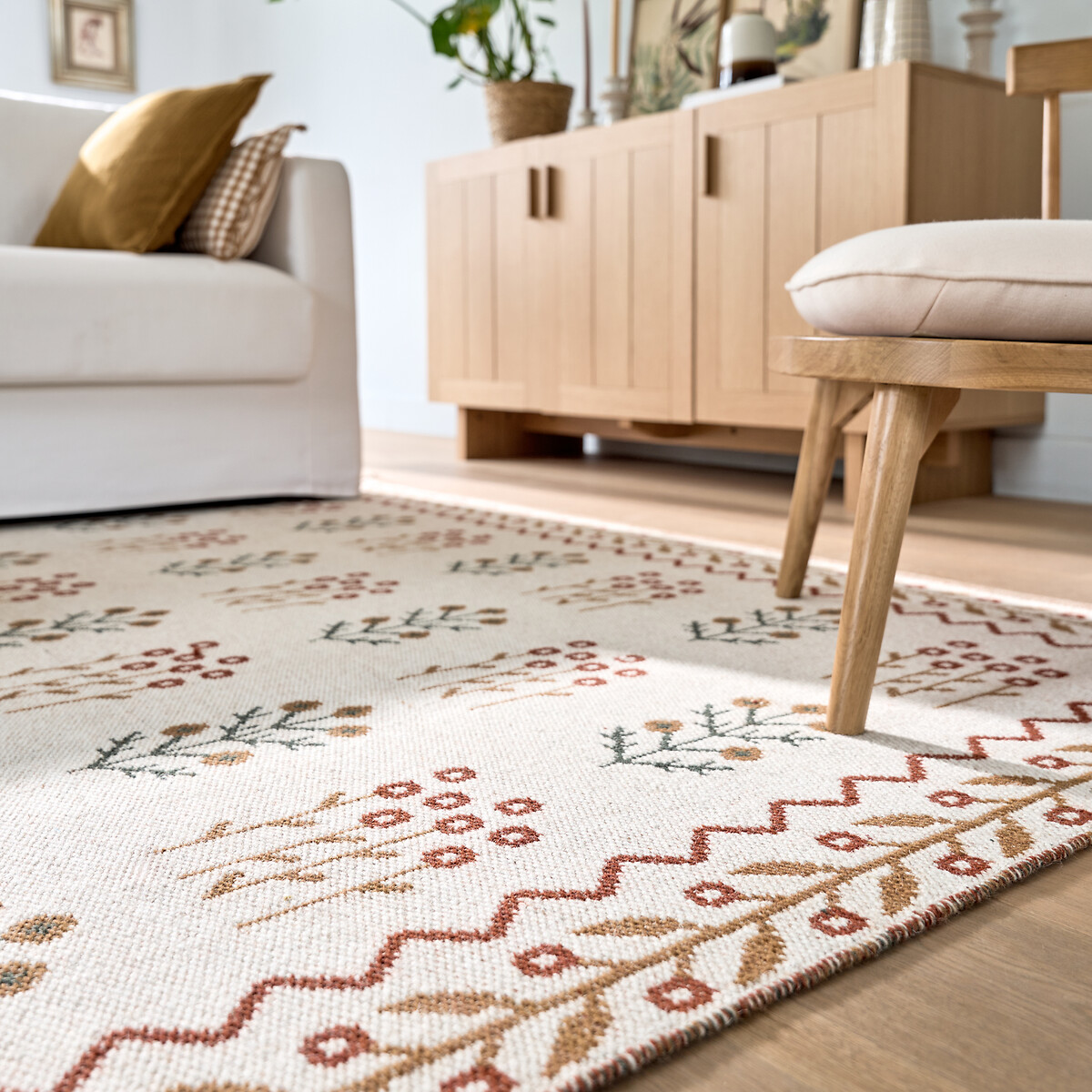 Tapis tissé plat, 77% laine, JUSTIN multicolore, LA REDOUTE INTERIEURS
