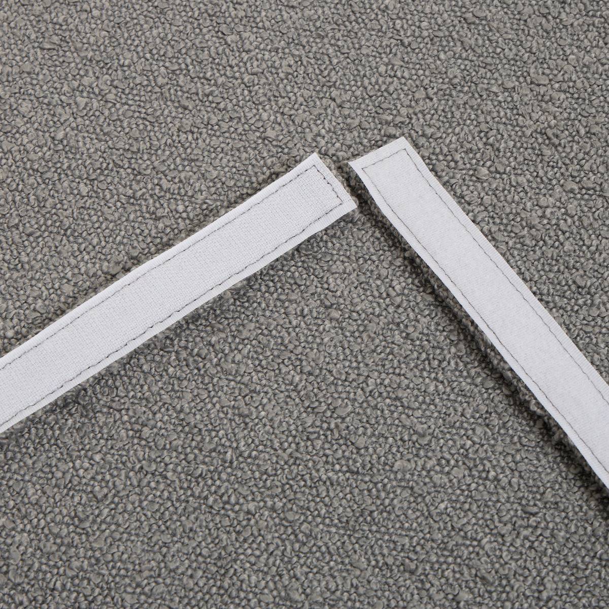 Galette de chaise carrée à scratch déhoussable SOLFIA gris ardoise, HESPERIDE