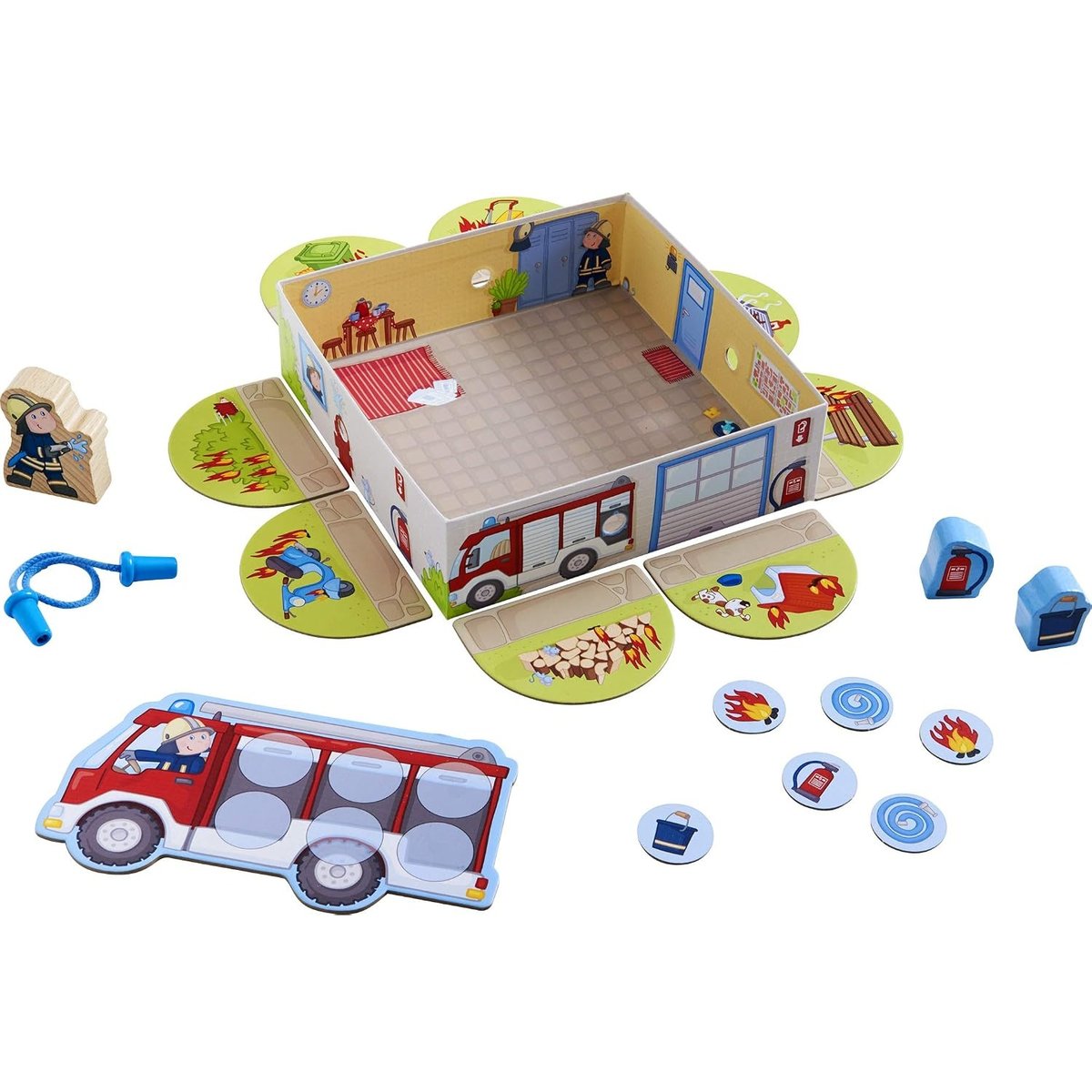 Mes premiers jeux Théo le pompier jaune, HABA