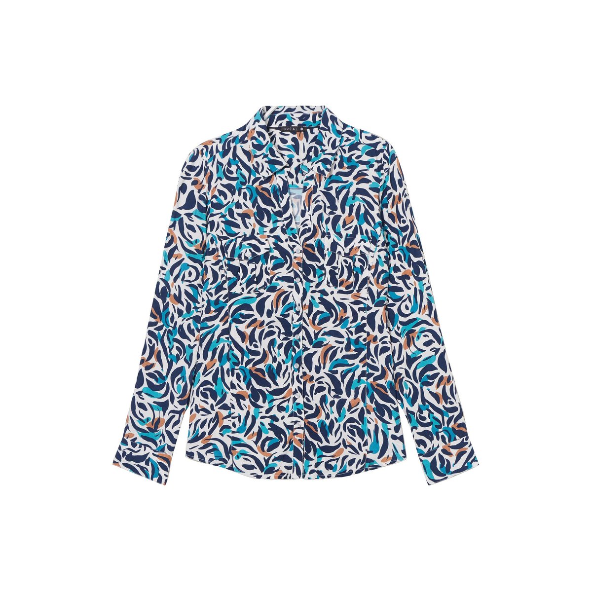Chemise manches longues bleu canard, BREAL