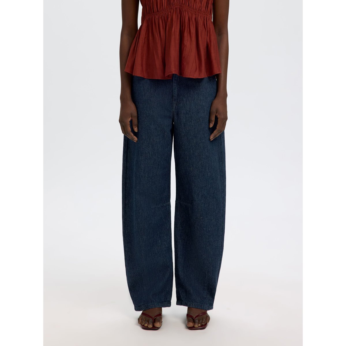 Jean Loose Fit dark blue denim, SELECTED