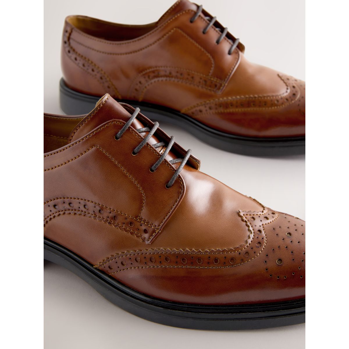 Chaussures richelieu marron fauve, NEXT