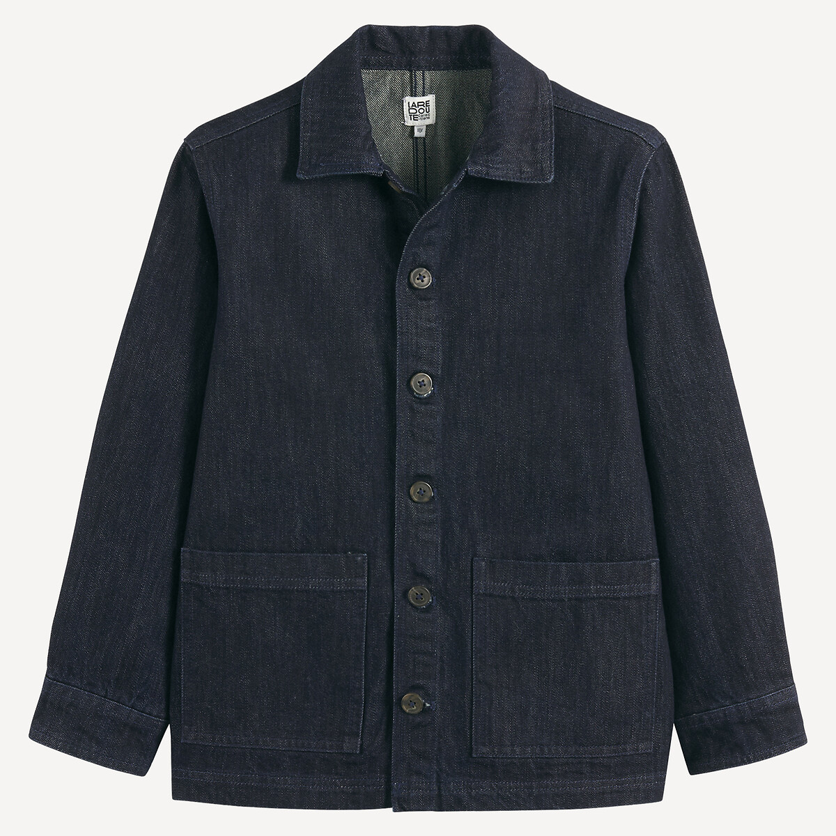 Veste esprit worker en coton bleu brut, LA REDOUTE COLLECTIONS