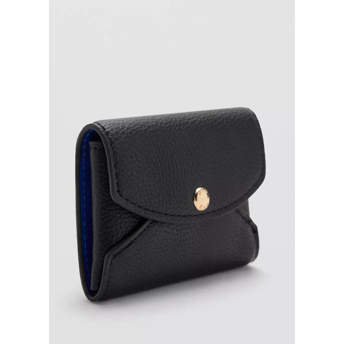 Petit porte-monnaie à rabat noir, MANGO