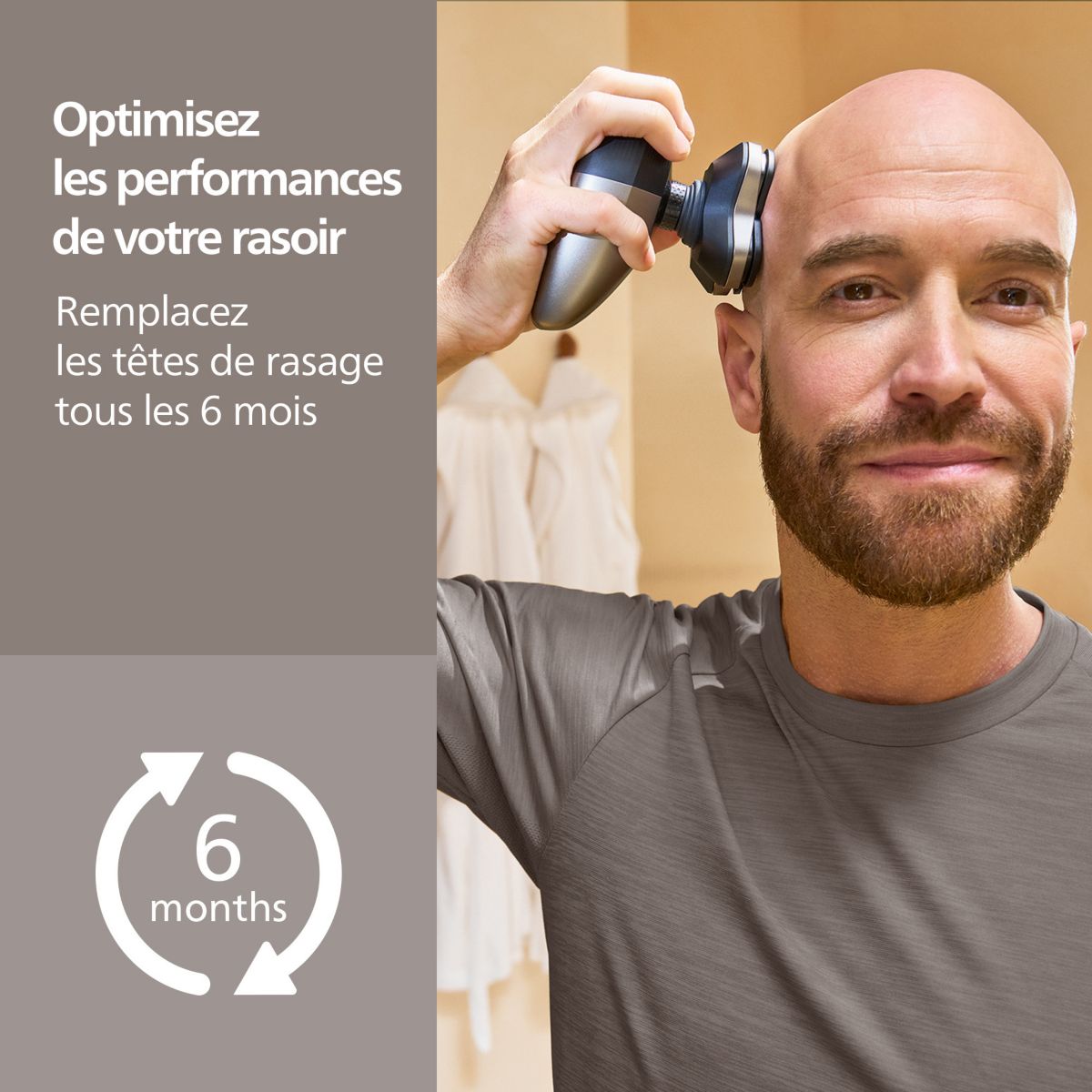 Tête de rasoir de rechange pour rasoir tete couleur unique, PHILIPS