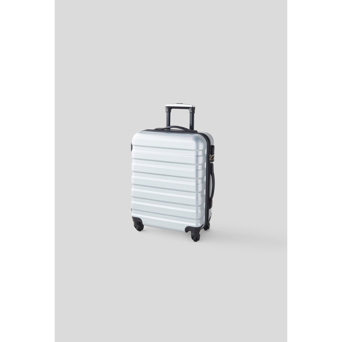 Valise cabine, 4 roues, 55 cm silver metal, MONOPRIX MAISON