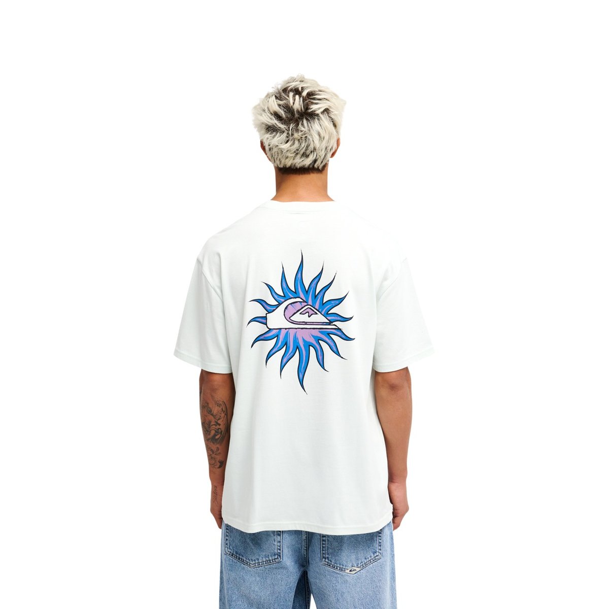 T-Shirt manches courtes FLOW bleu ice flow, QUIKSILVER