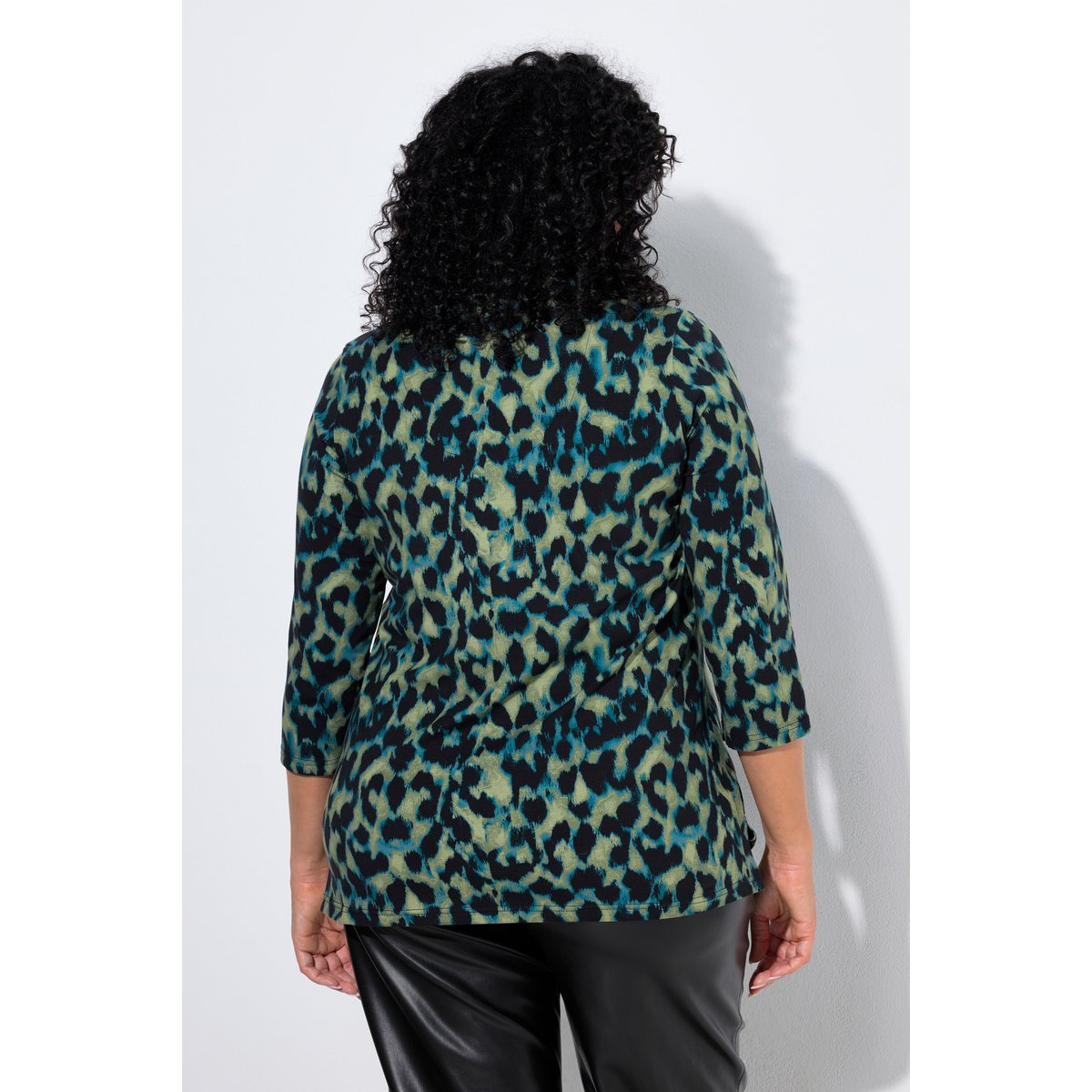 T-shirt motif léopard gris olive, ULLA POPKEN