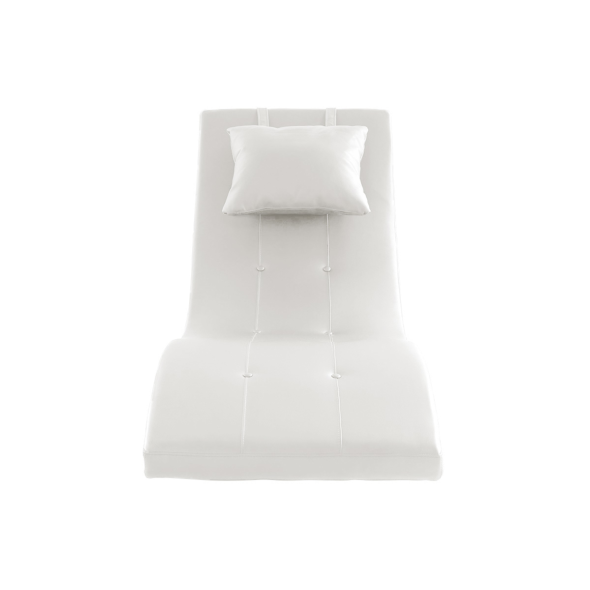 Chaise longue design MONACO blanc, MILIBOO
