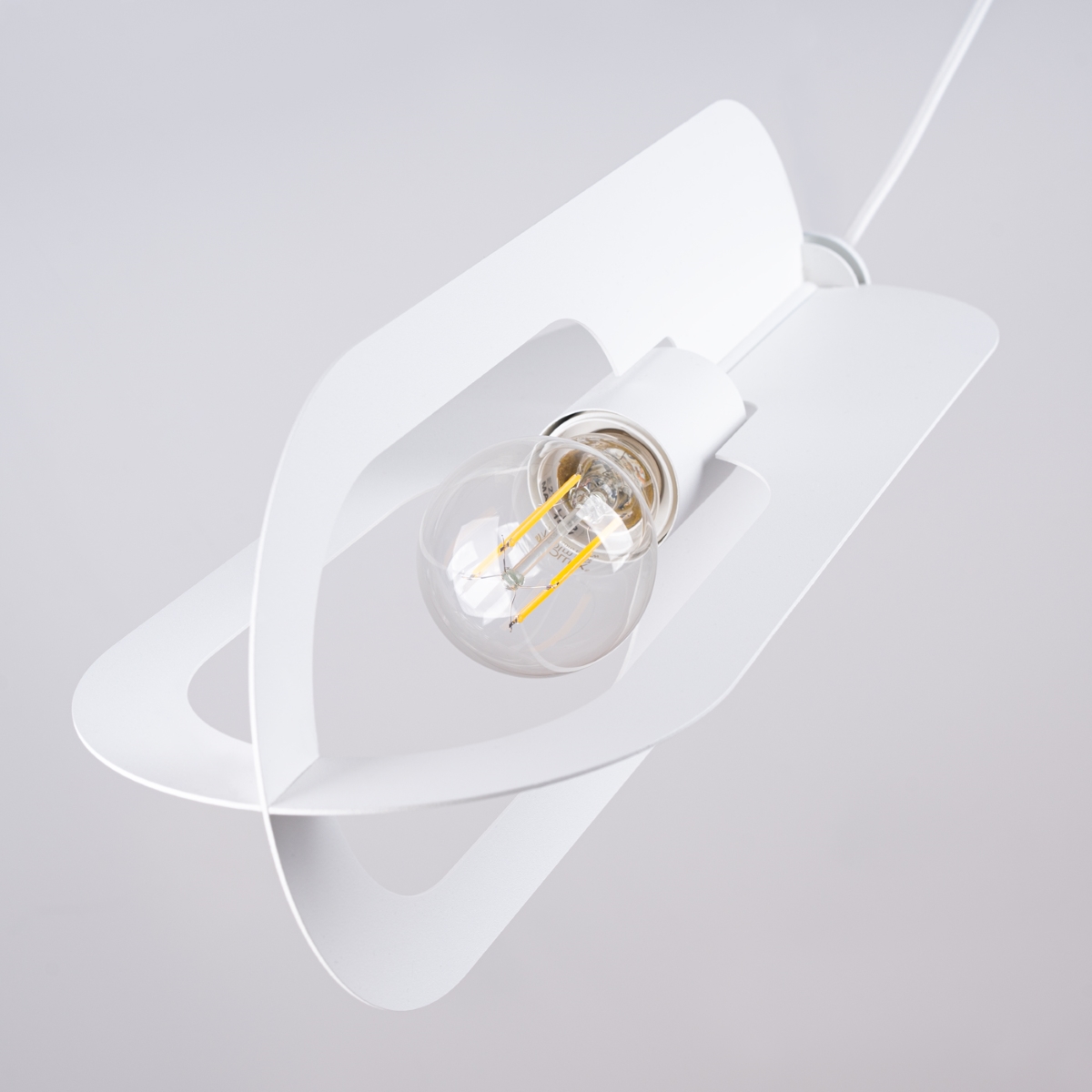Suspension Acier Blanc E27 3 Nicus blanc, EDEN