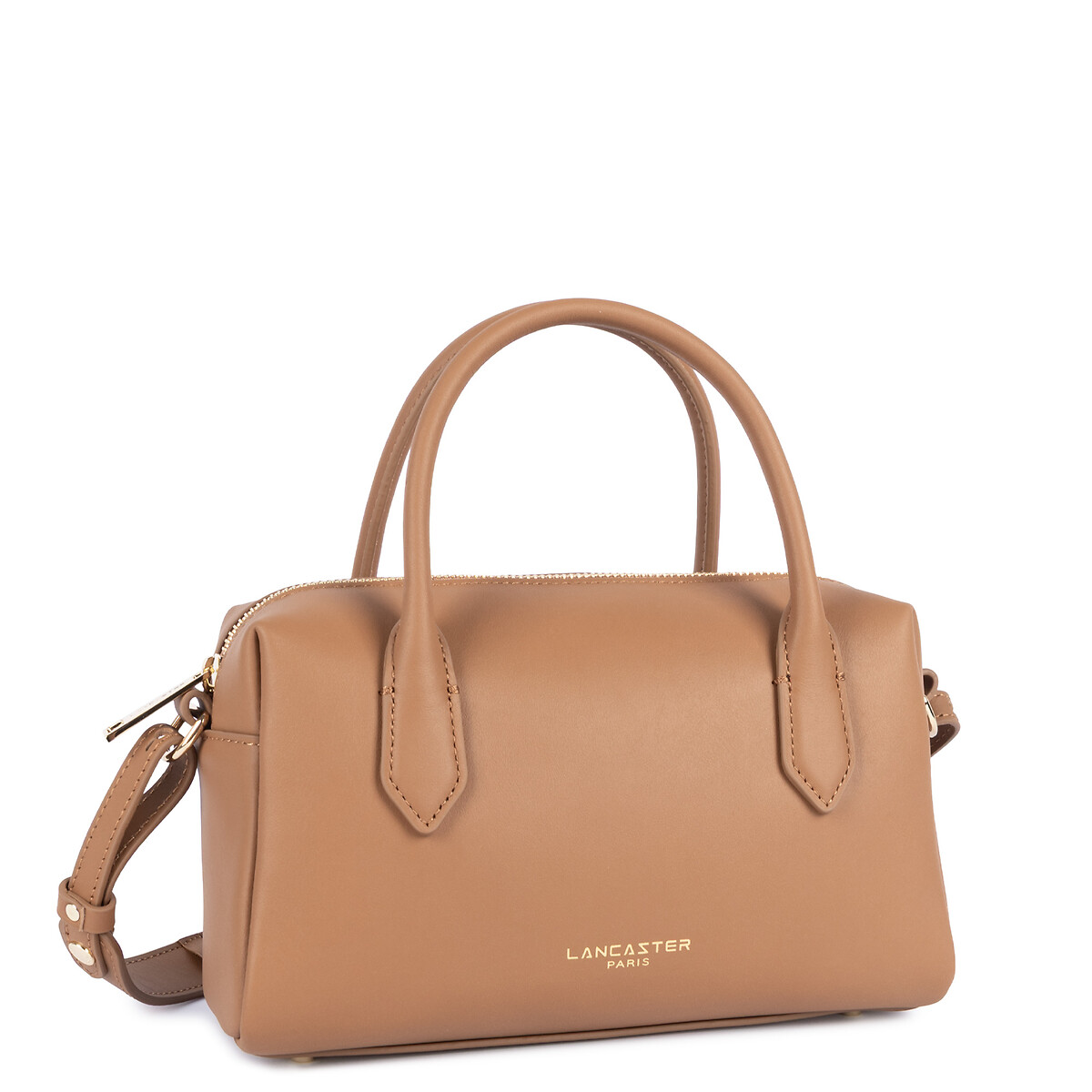 Bolso bandolera de piel con cremallera, DONNA CUBE 90006360, LANCASTER