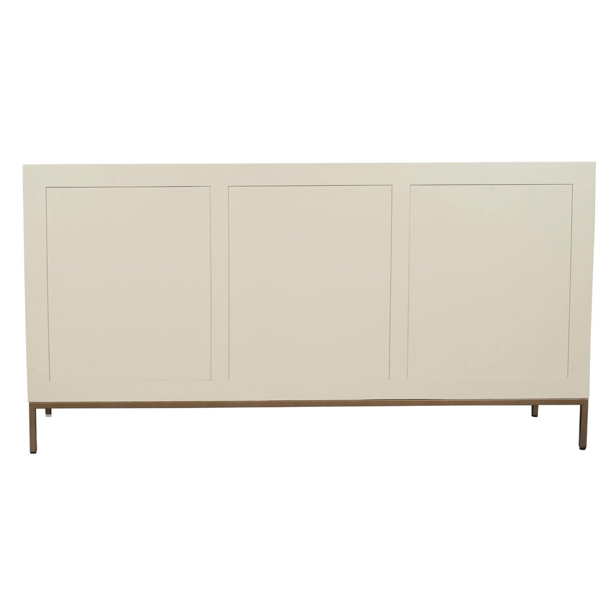 Buffet 3 portes rainurées en bois CORTINA beige, PIER IMPORT