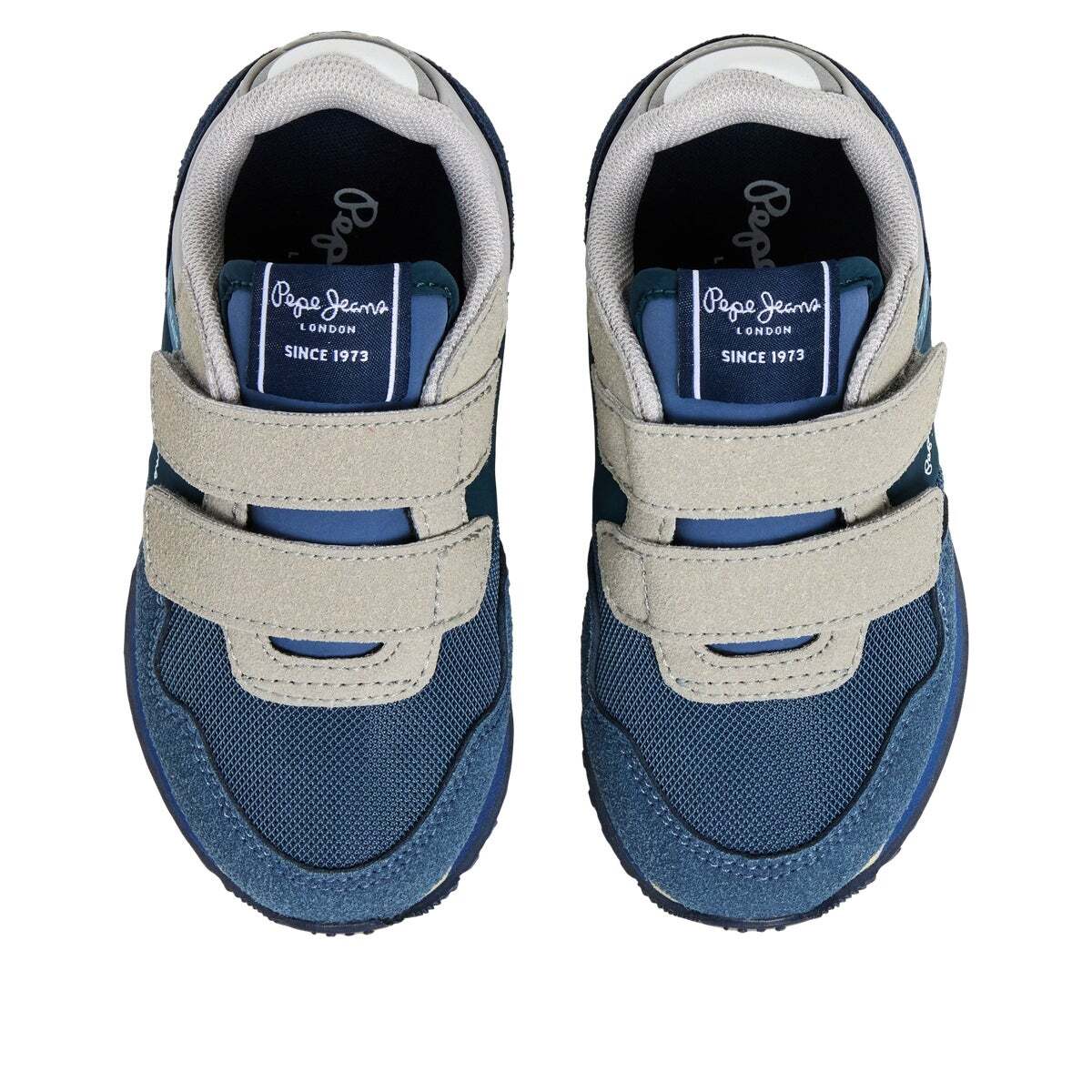 Baskets Running Avec Fermeture Velcro bleu acier, PEPE JEANS