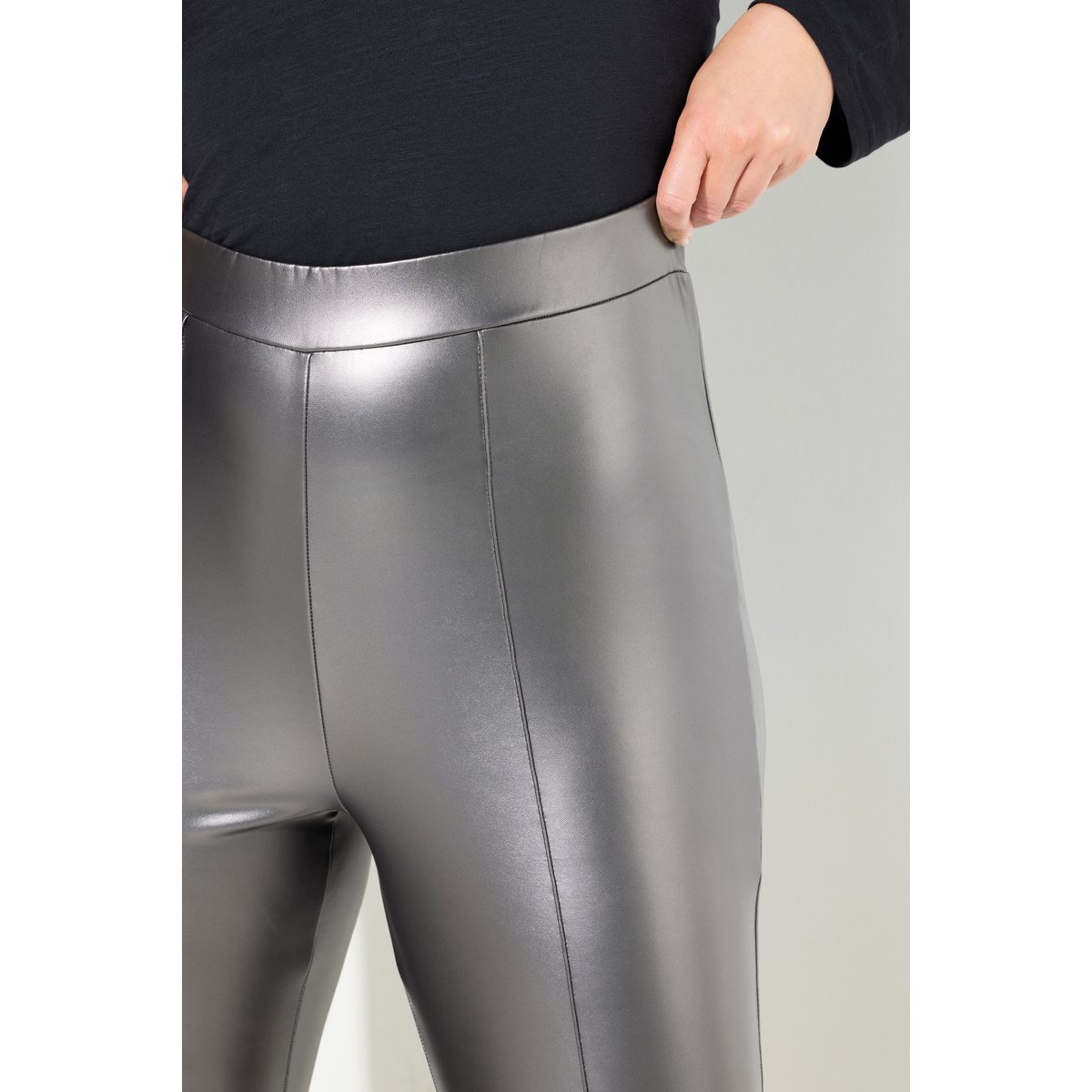 Legging en similicuir argent, ULLA POPKEN