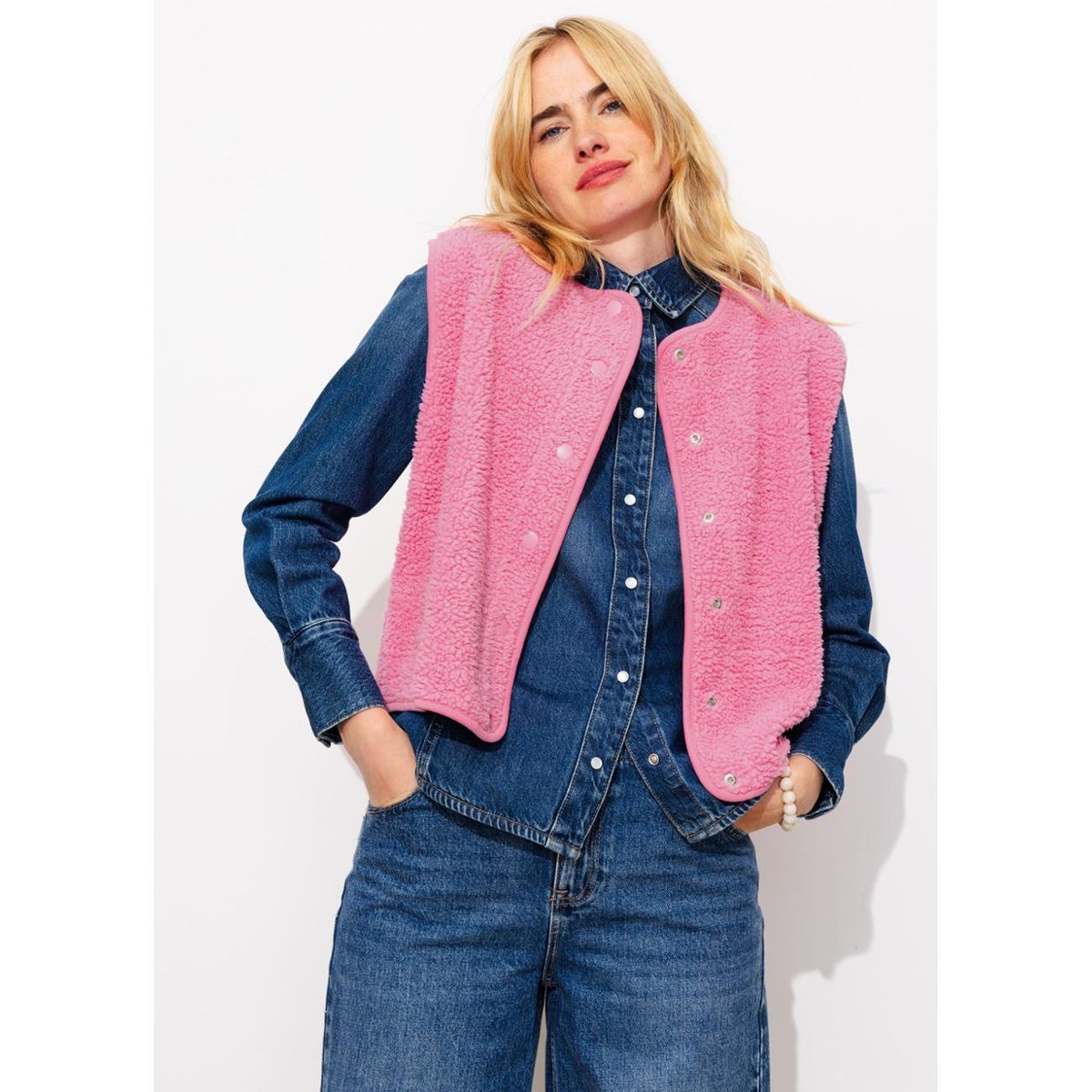 PALOMA veste réversible rose, PROMOD