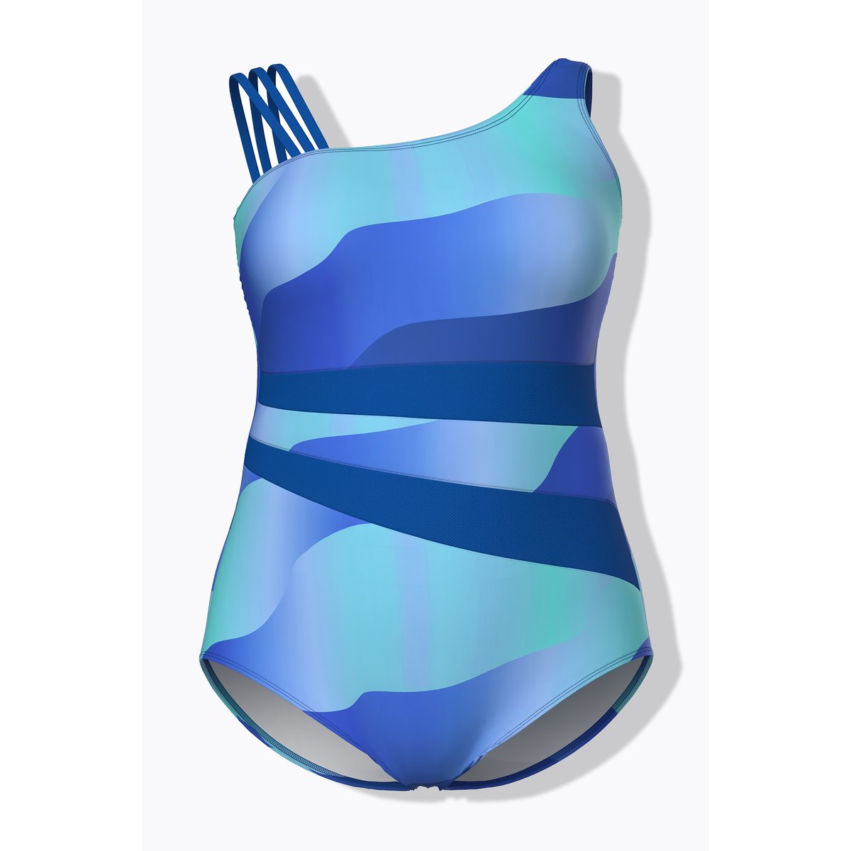 Maillot de bain avec bonnets souples bleu roi, ULLA POPKEN