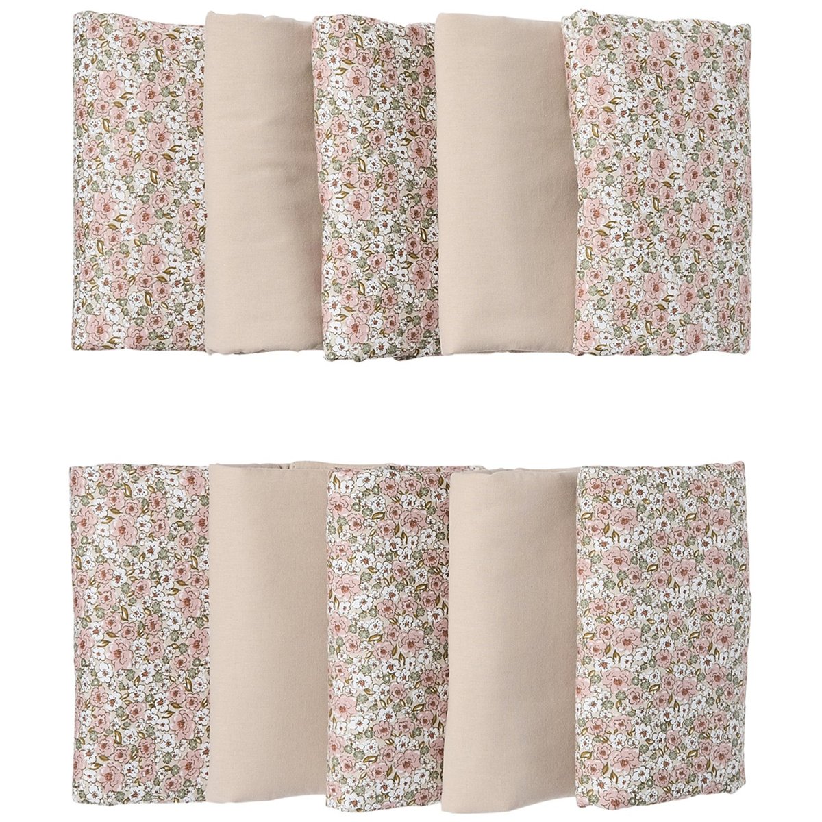Tour de lit modulable beige, rose thé, marron, BB & CO