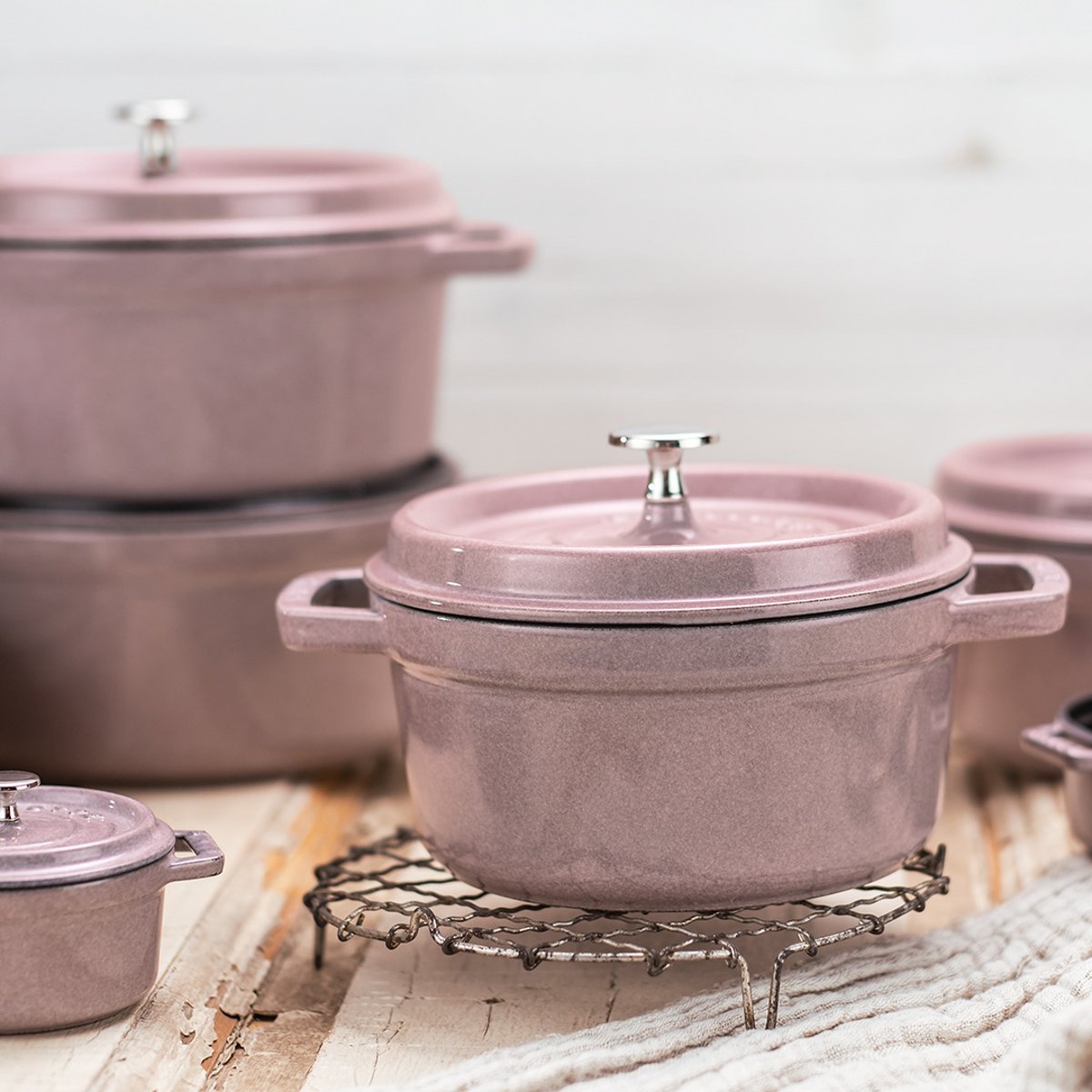 Cocotte, Rond(e), Fleur de Cerisier, Fonte fleur de cerisier, STAUB