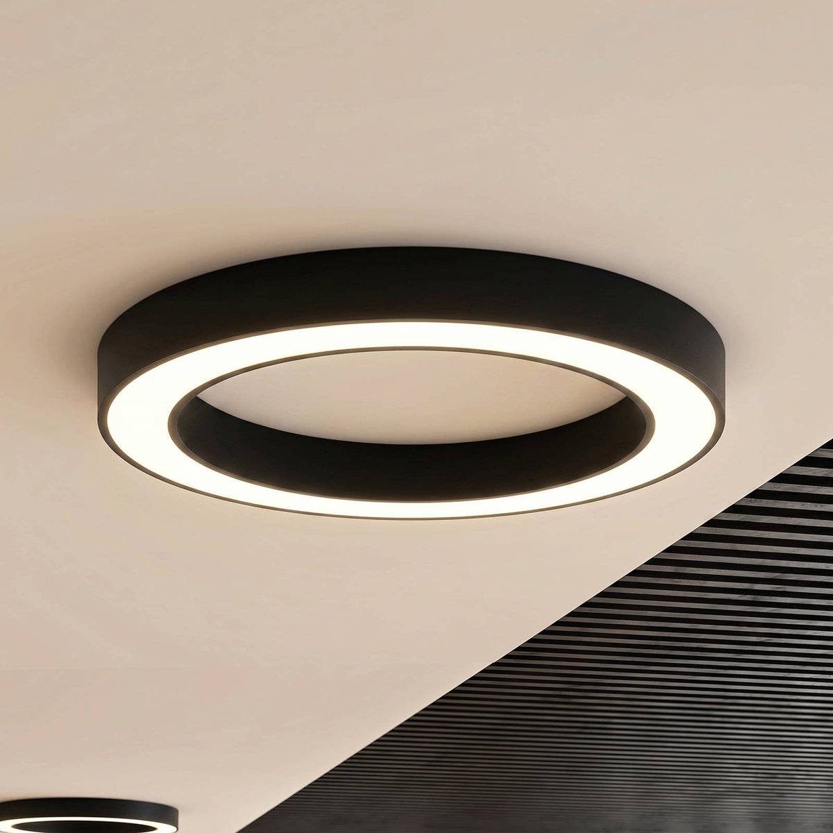 Plafonnier en aluminium moderneLED, Sharelyn noir, ARCCHIO