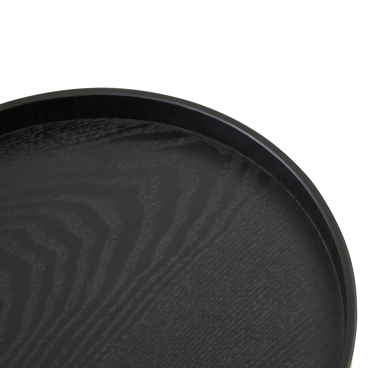 Small Black Fir Wood Tray black, SO'HOME