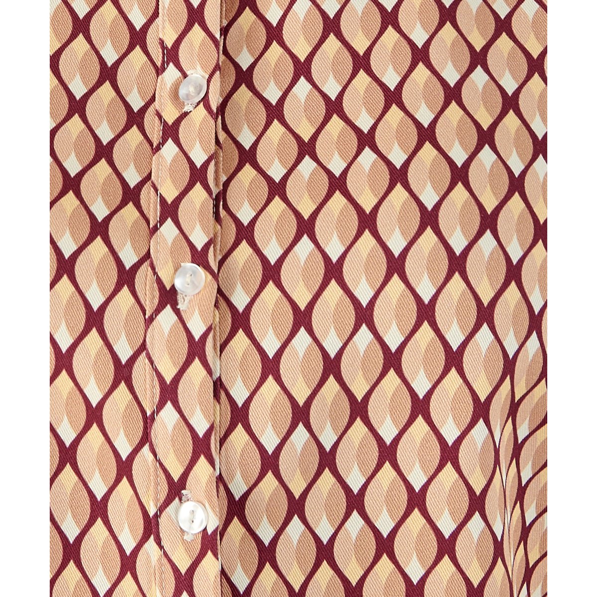 Chemisier en fibres de viscose Lenzing(TM) marron beige graphique, DAMART