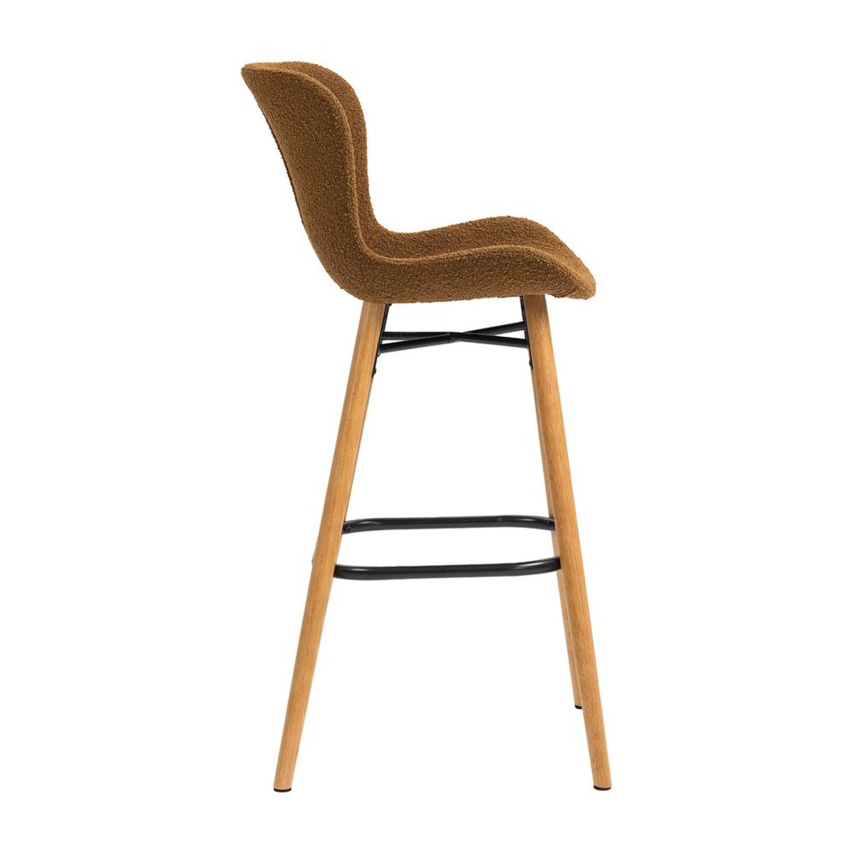 Chaise snack effet laine bouclette écru cuivre, ZAGO
