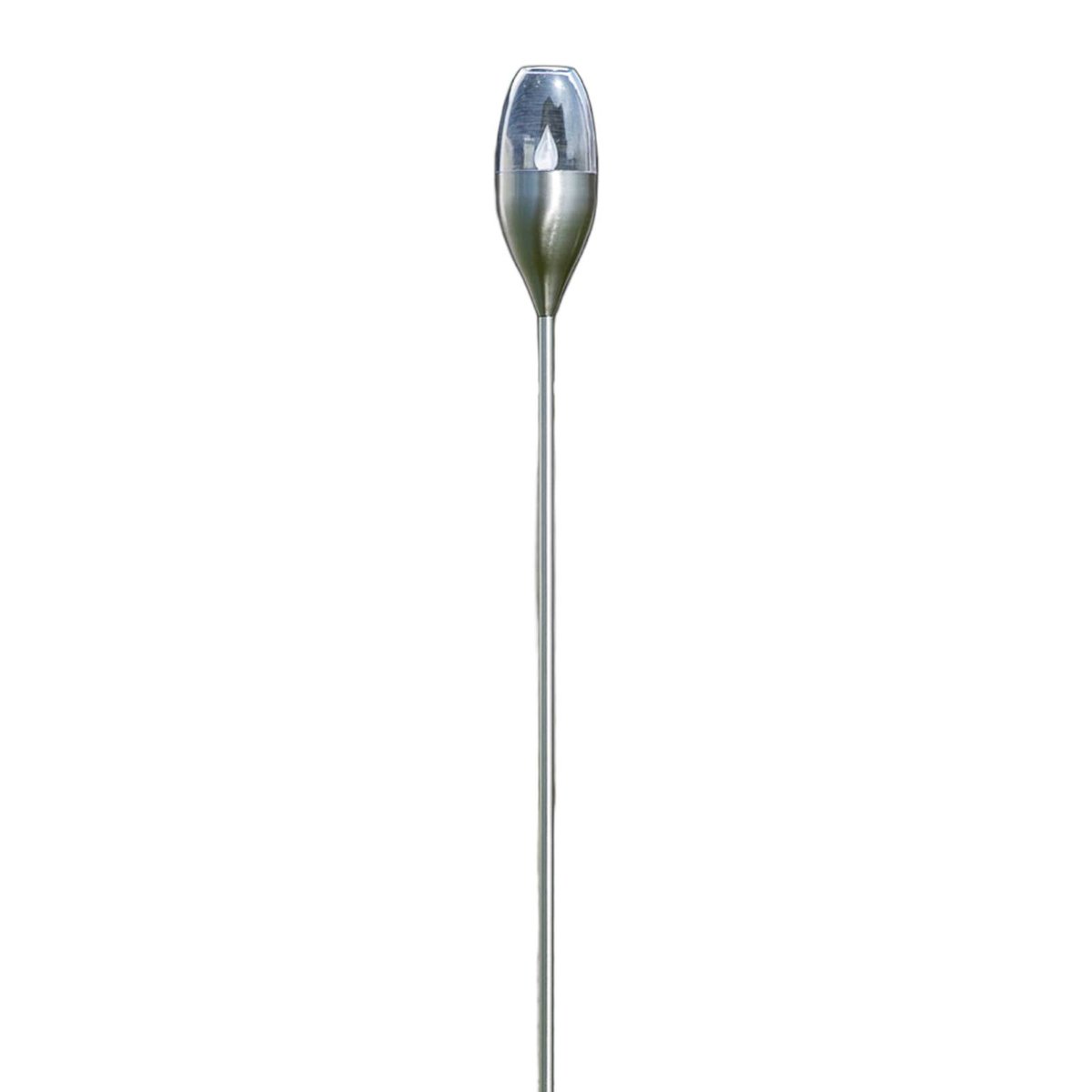 Lampe solaire en inox moderneLED, Jari acier inoxydable, transparent, LINDBY
