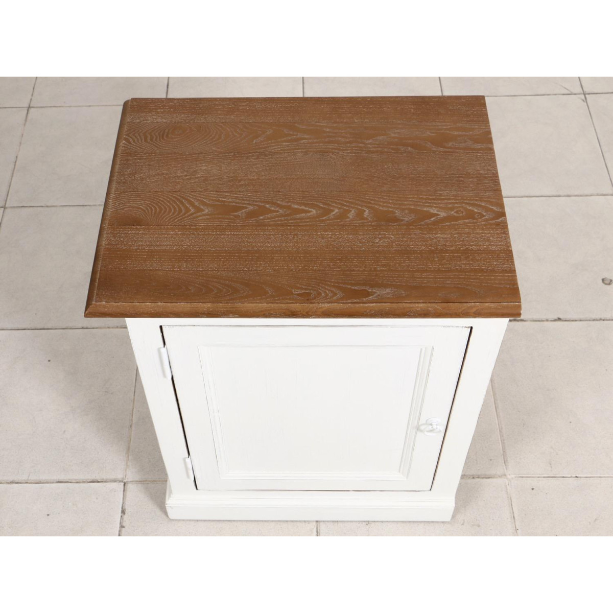 Table de chevet ouverture à droite blanc, INTERIOR'S