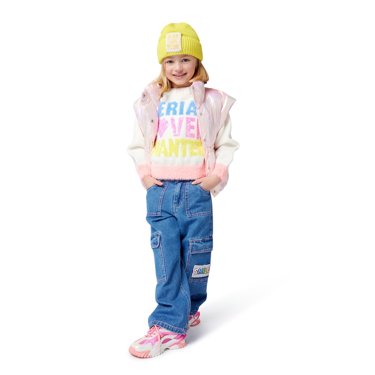 Veste en duvet sans manches peche, BILLIEBLUSH