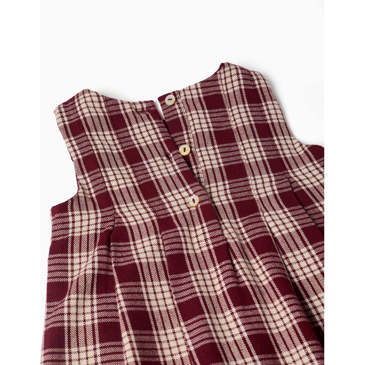 T-shirt en coton + robe à carreaux You&Me rouge foncé, ZIPPY